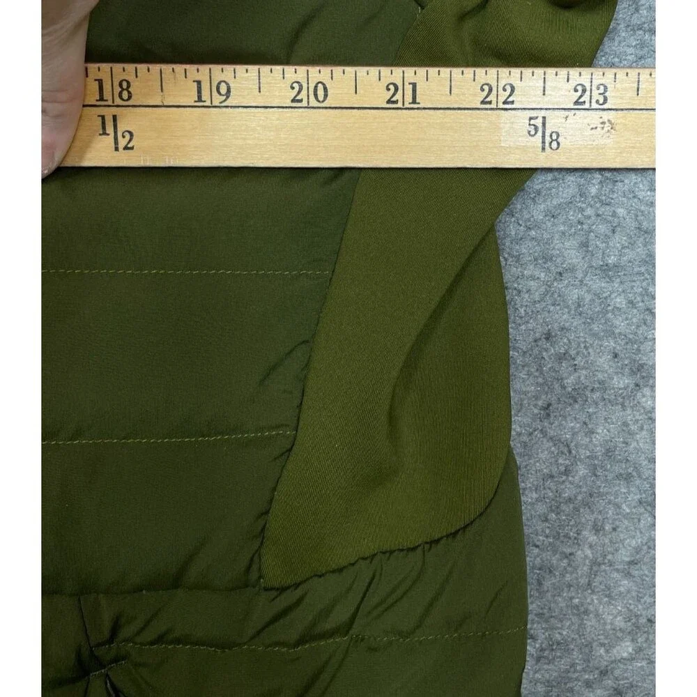 Lululemon Down For It All Hoodie Jacket Mens L Green Hooded Quilted Puffer Zip